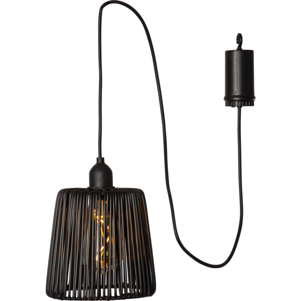 Dekoratīvo lampu Twine melna 15CM ar baterijām - Image 2