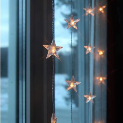 LED lampiņu aizkars "Zvaigznes" 1 x 2 m 50 LED