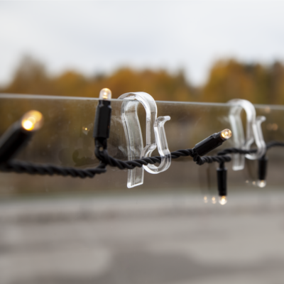 Gaismas virteņu un LED aizkaru āķīši 10 gab.