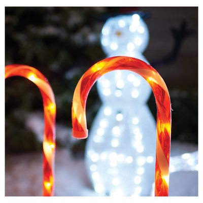 LED Ziemassvētku karameļu spieķi, 8 gab. komplekts, 230V IP44