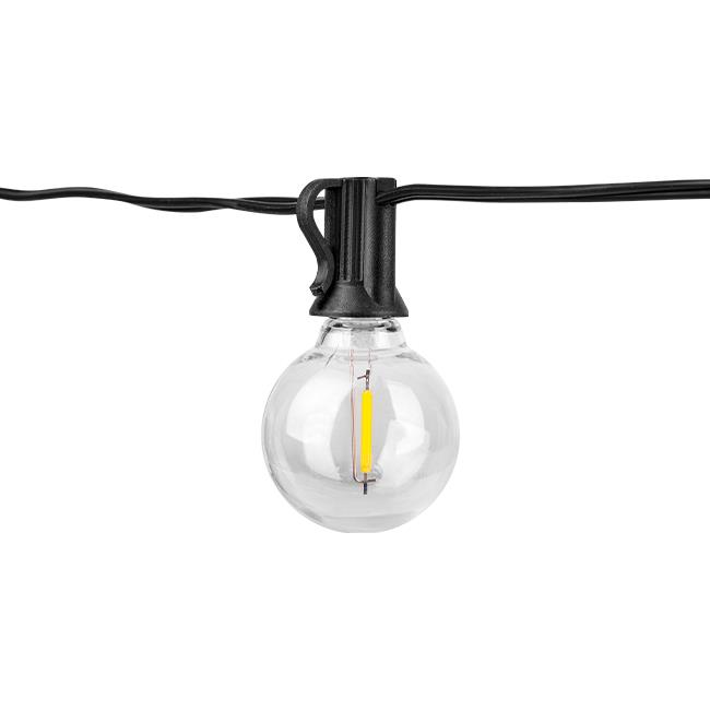 LED lampiņu virtene 10M 10 SPULDZES silti balta 2700K melna (spuldzes komplektā) - Image 2