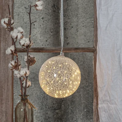 LED stikla bumba "Glow Snow" Ø 20 cm
