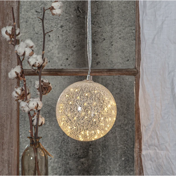 LED stikla bumba "Glow Snow" Ø 20 cm
