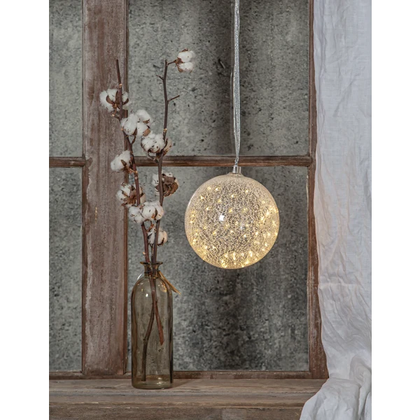 LED stikla bumba "Glow Snow" Ø 20 cm