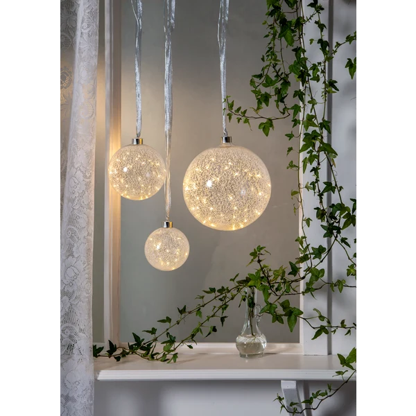 LED stikla bumba "Glow Snow" Ø 20 cm