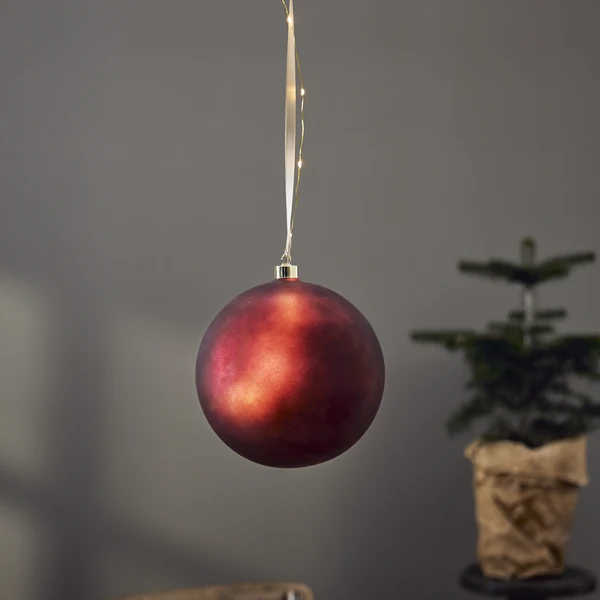 LED stikla bumba "Bliss" sarkana Ø 20 cm