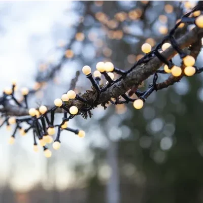 300 LED gaismas bumbiņas silti baltas 6 m