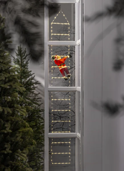 LED Ziemassvētku vecītis uz kāpnēm "Ladde" 200 cm