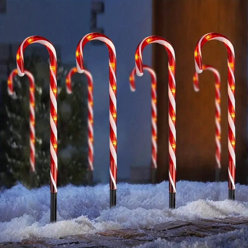 LED Ziemassvētku karameļu spieķi, 8 gab. komplekts, 230V IP44