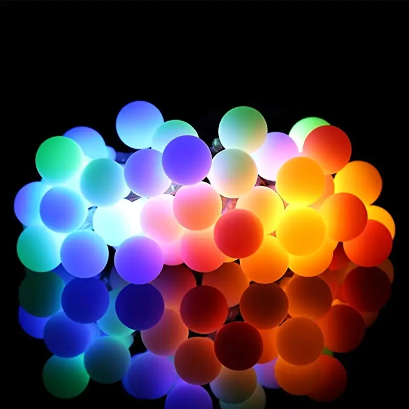 100 LED bumbiņu gaismas virtene krāsaina 7.5M