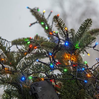 LED dekoratīvās gaismas virtene 11m ar 160 krāsainām gaismām