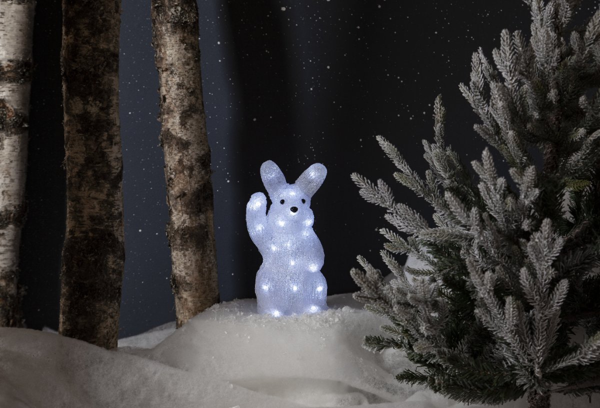 30 LED sveicinoša truša dekors "Crystalo" 29 cm