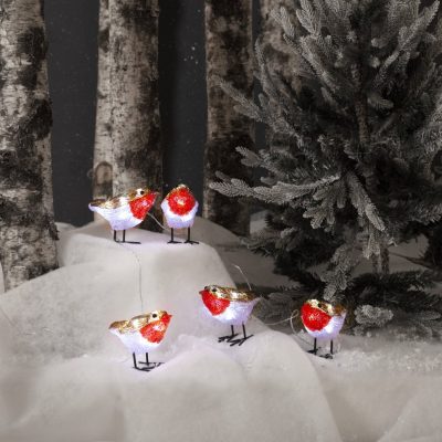 40 LED putnu dekors "Crystalo" 130 cm