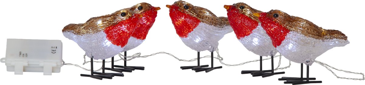 40 LED putnu dekors "Crystalo" 130 cm