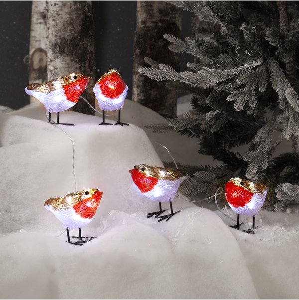 40 LED putnu dekors "Crystalo" 130 cm