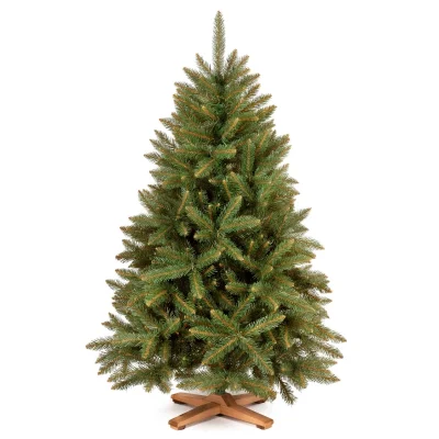 Ziemassvētku egle „Kaukāza” 150 cm ar koka statīvu + uzglabāšanas soma