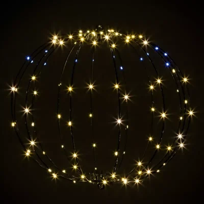 LED gaismas bumba 42,5 cm, 112 LED, silti balta