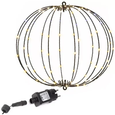 LED gaismas bumba 42,5 cm, 112 LED, silti balta