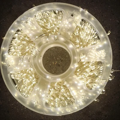 LED cluster Ziemassvētku gaismas uz sudraba stieples