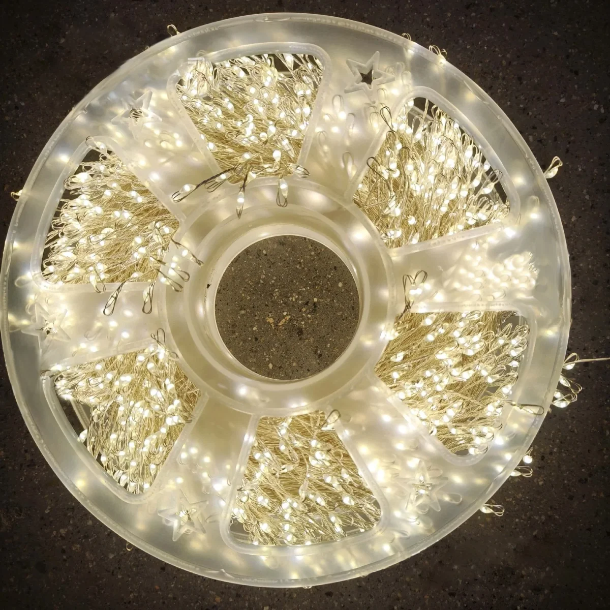 LED cluster Ziemassvētku gaismas uz sudraba stieples