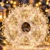 LED cluster Ziemassvētku gaismas uz sudraba stieples