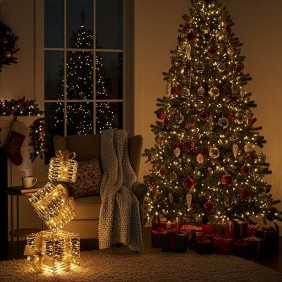 LED dekorācija "Dāvanu saiņi"