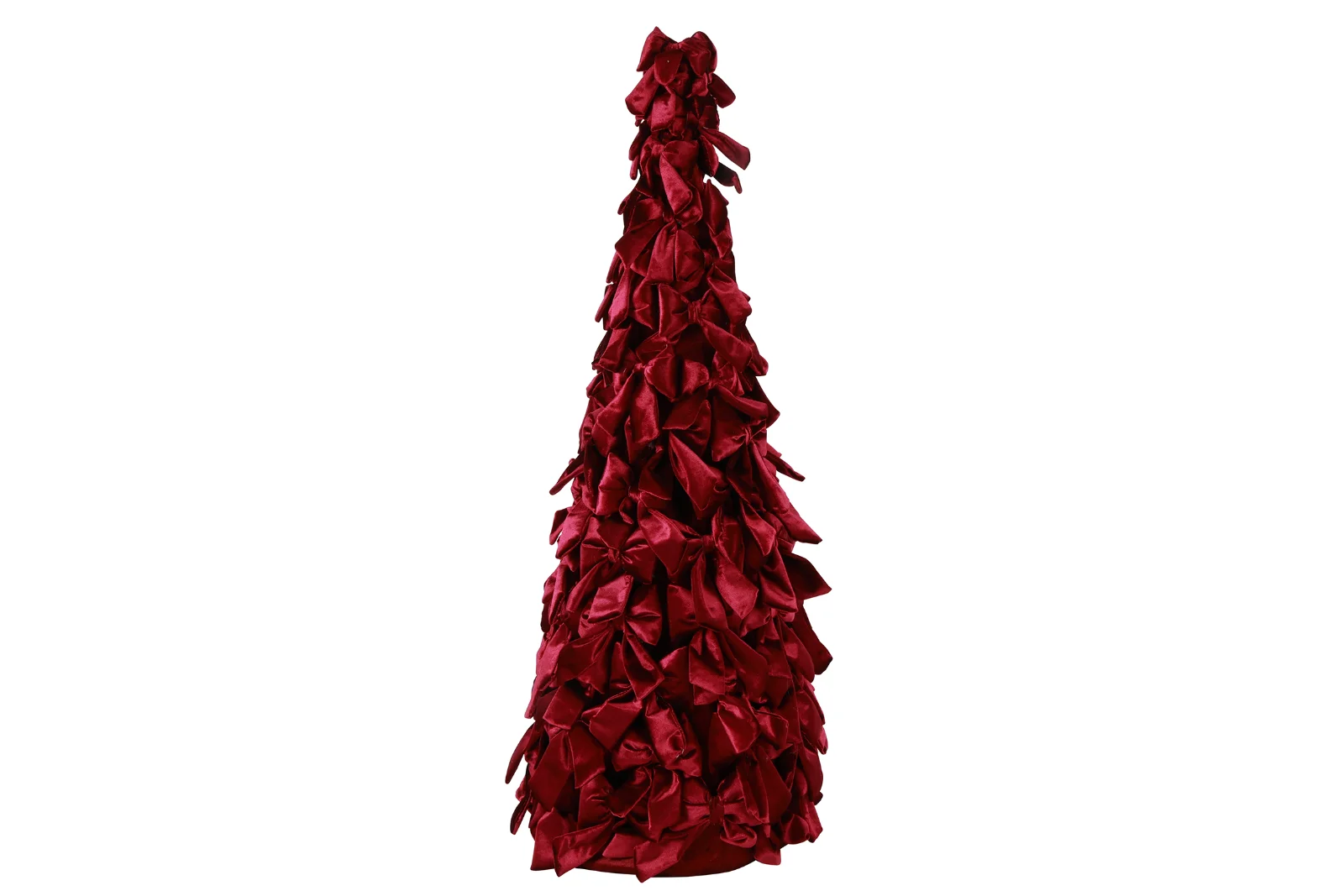 Bantīšu eglīte "Royals" bordo 100 cm