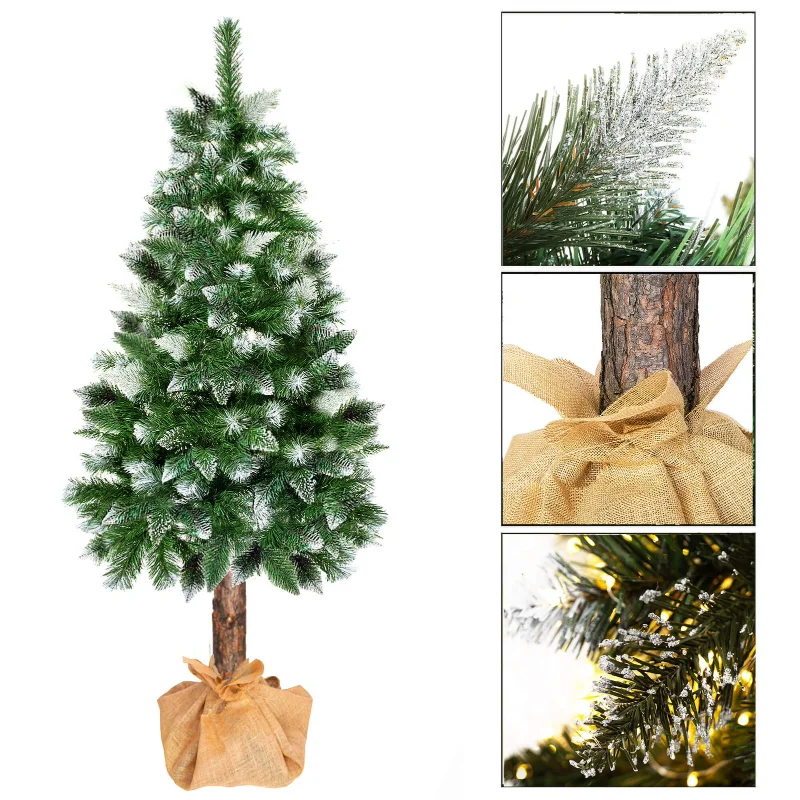 Apsnigusi Ziemassvētku egle uz stumbra „Dimanta priede” 160 cm