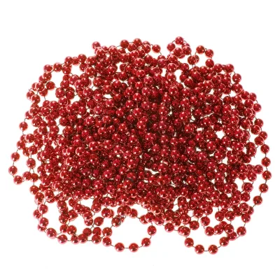 Pērļu virtene eglītei 10 m, sarkana, 8 mm