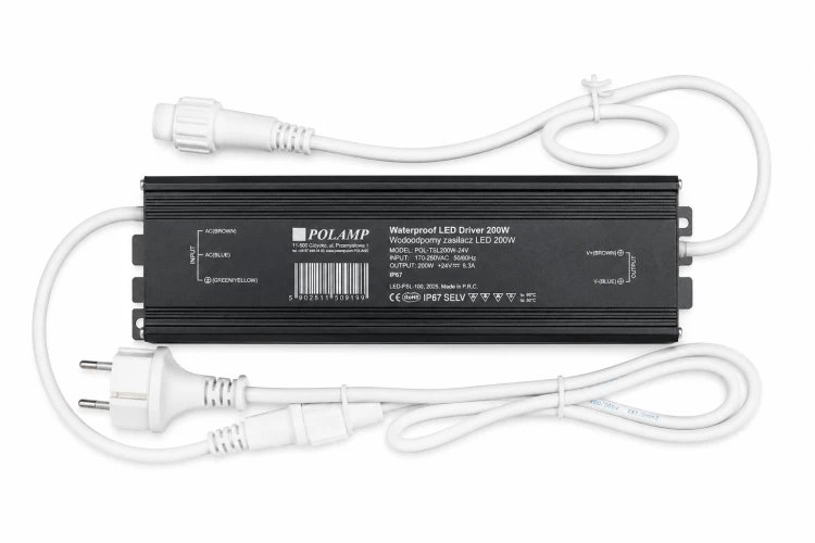 PRO barošanas bloks 24V 200W IP67 – līdz 23 virtenēm (230 m)