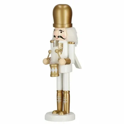 Koka riekstkodis ar bungām 30,5 cm, balti zelta
