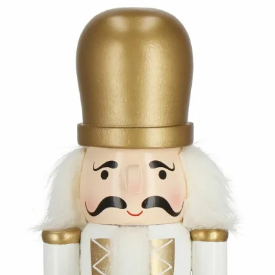 Koka riekstkodis ar bungām 30,5 cm, balti zelta