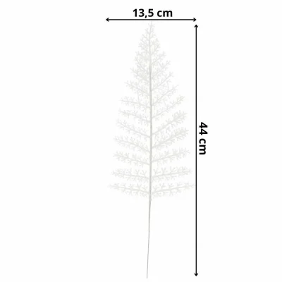 Balti dekoratīvi zariņi „Paparde” 44 cm, 3 gab.